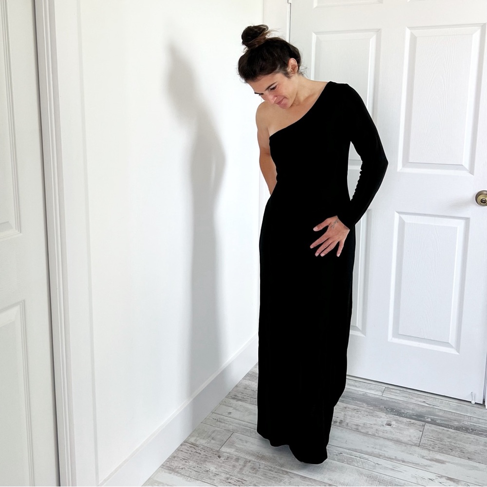 Vintage Ralph Lauren One Sleeve Black Gown Sz. S